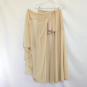 Akira Chicago Black Label Size S Tan Shorts with Attached Mesh Skirt Boho Ballet